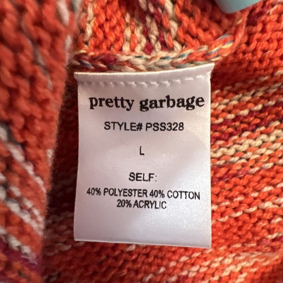 Pretty Garbage Knit Pull On Side Slit Stretch Mini Skirt Women's Size Large NWT - Picture 9 of 10